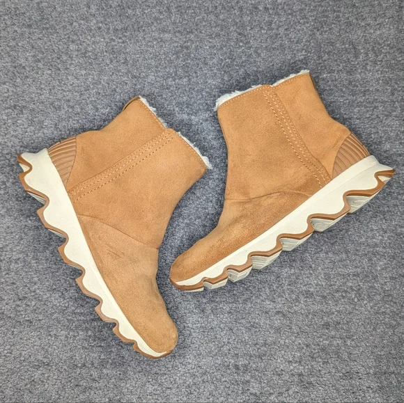 Sorel Kinetic Ankle Boots Waterproof Suede Tan Women's 7 - Picture 12 of 16